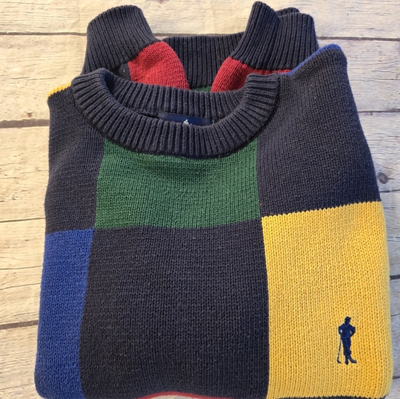 PAYNE STEWART RETRO MEN'S CREW NECK SWEATER COLORBLOCK SIZE XL - Picture 4 of 6